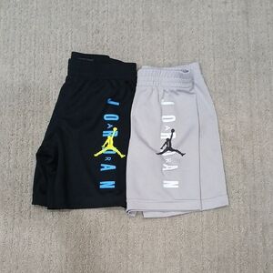 Jordan Kids' Black and Gray Shorts
